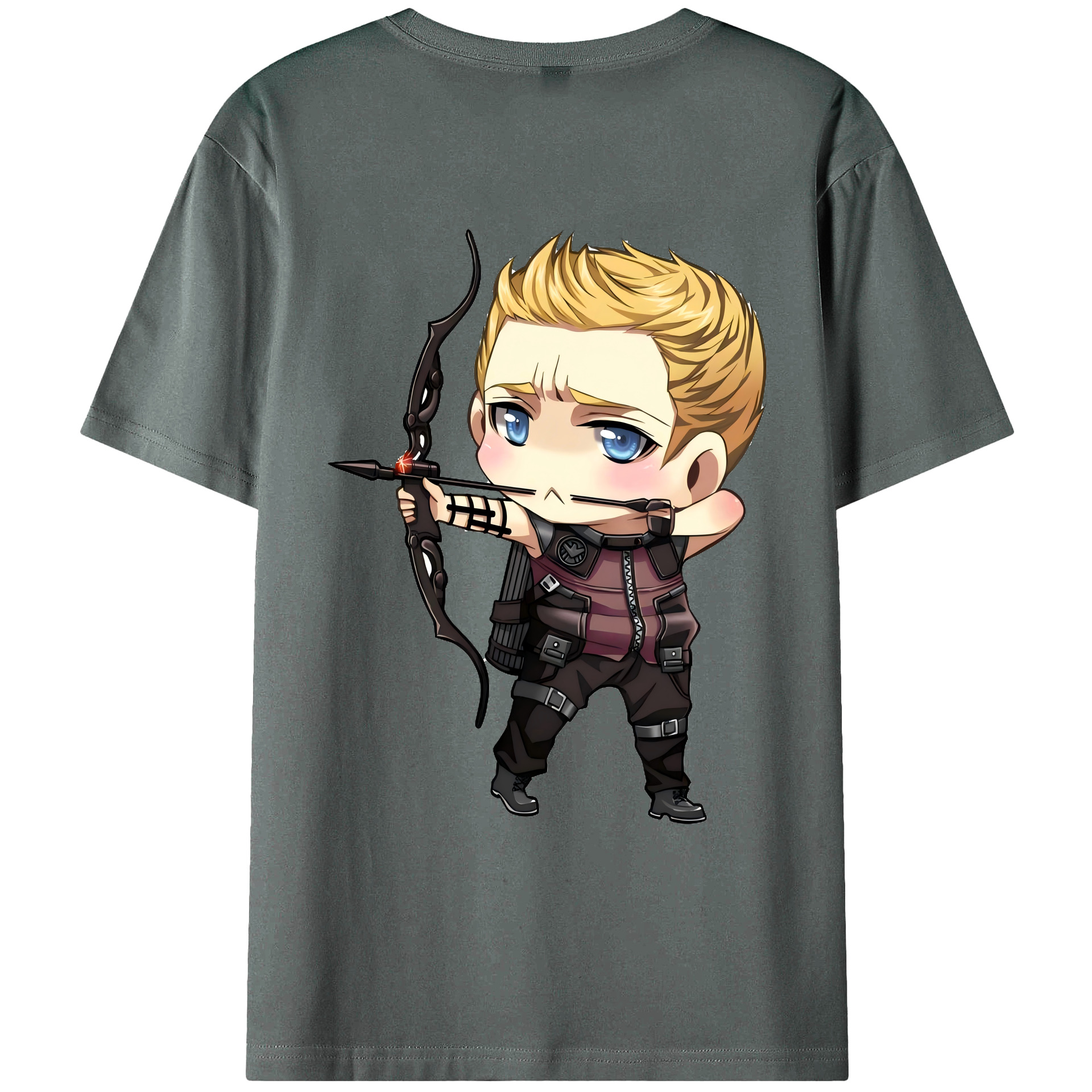 （画像用） アベンジャーズ The Avengers 綿100％ メンズ半袖Tシャツ（バックプリント） 通気性